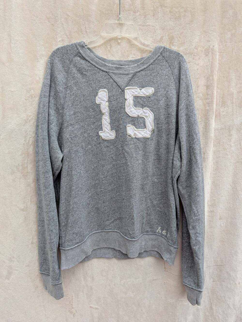 Abercrombie & Fitch Gray Number 15 Muscle Sweatshirt